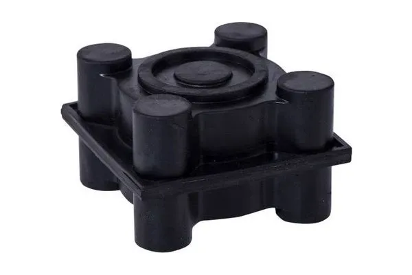 AFR-R floating floor rubber mount: black rubber block with four raised corner columns