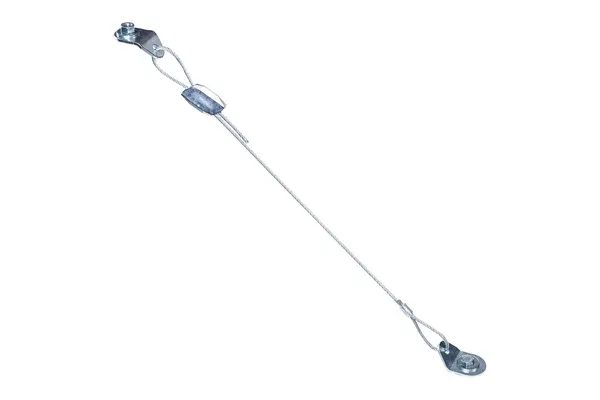 ASB-GRP seismic bracing kit: coiled wire rope with a self-locking grip and two end brackets
